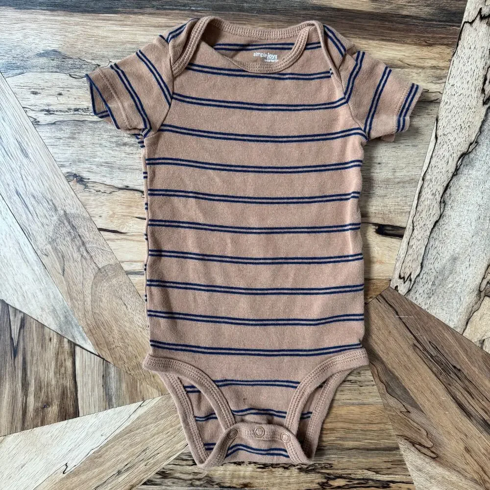 Carter's Simple Joys Baby Boy 4-Pack Bodysuits - Alligator & Safari - 6/9M